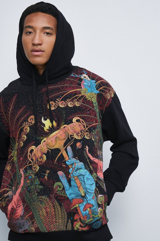 Bluza bawełniana męska z kolekcji Legendy czarna czarny RW22.BLM150