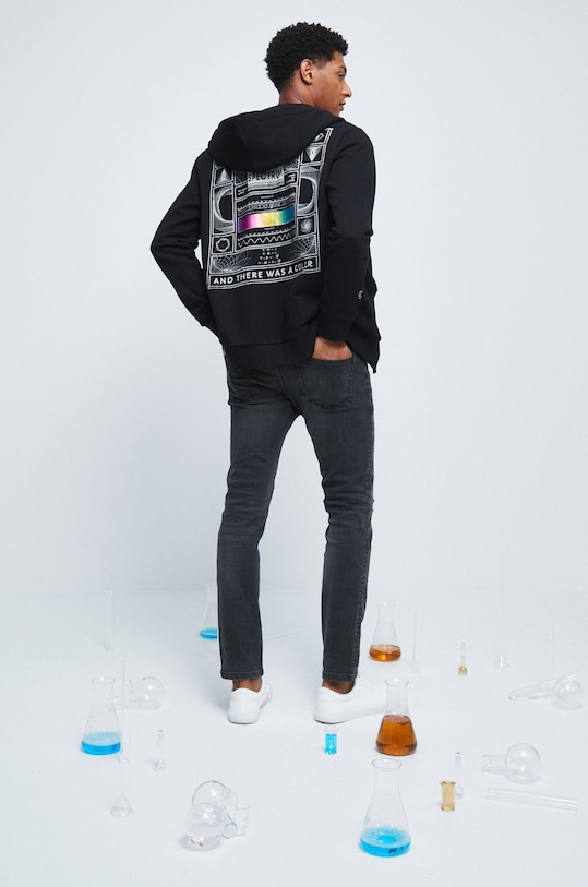 Bavlněná mikina pánská Science bavlna černá RW22.BLM351
