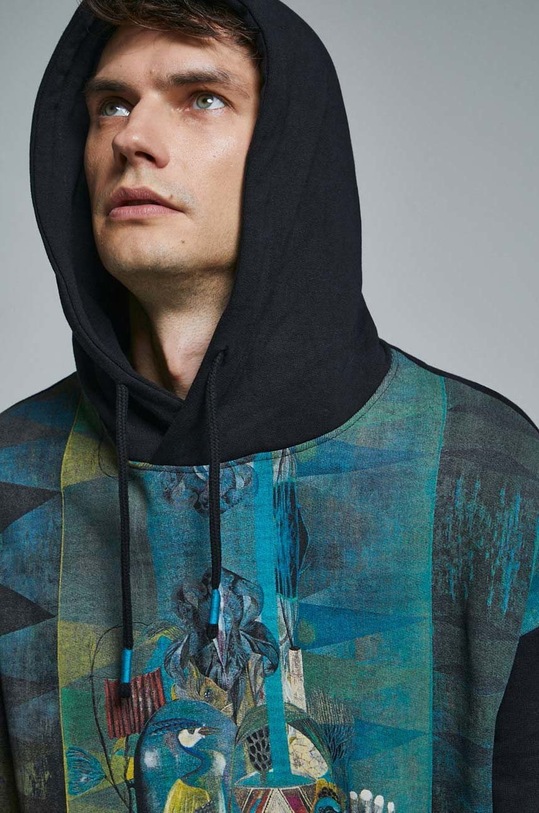 Bluza bawełniana męska by Olaf Hajek kolor czarny RW22.BLM950 czarny RW22