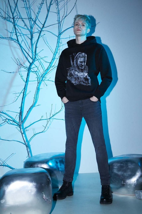 Bluza męska z kolekcji The Witcher x Medicine kolor czarny pozostałe czarny RW22.BLMB50