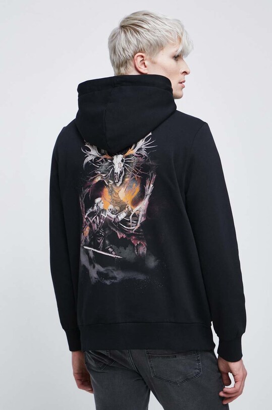 Odzież Bluza bawełniana męska z kolekcji The Witcher x Medicine kolor czarny RW22.BLMB52 czarny