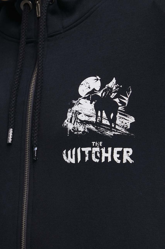 Bavlnená mikina pánska z kolekcie The Witcher x Medicine čierna farba RW22.BLMB52 čierna