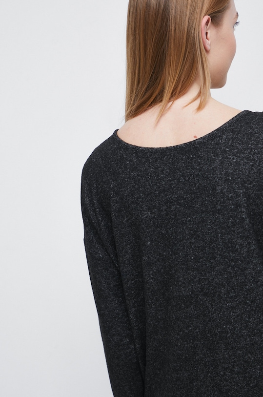 Odzież Longsleeve damski z melanżowej dzianiny szary RW22.BUD050 szary