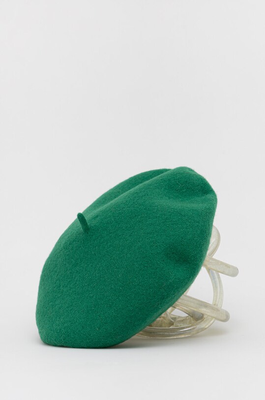 Beret wełniany damski zielony RW22.CAD304 zielony RW22