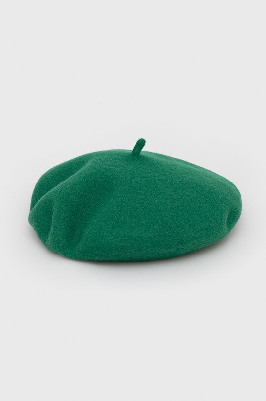 Akcesoria Beret wełniany damski zielony RW22.CAD304 zielony
