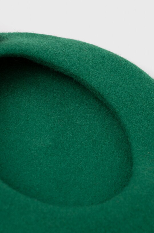 Beret wełniany damski zielony zielony RW22.CAD304