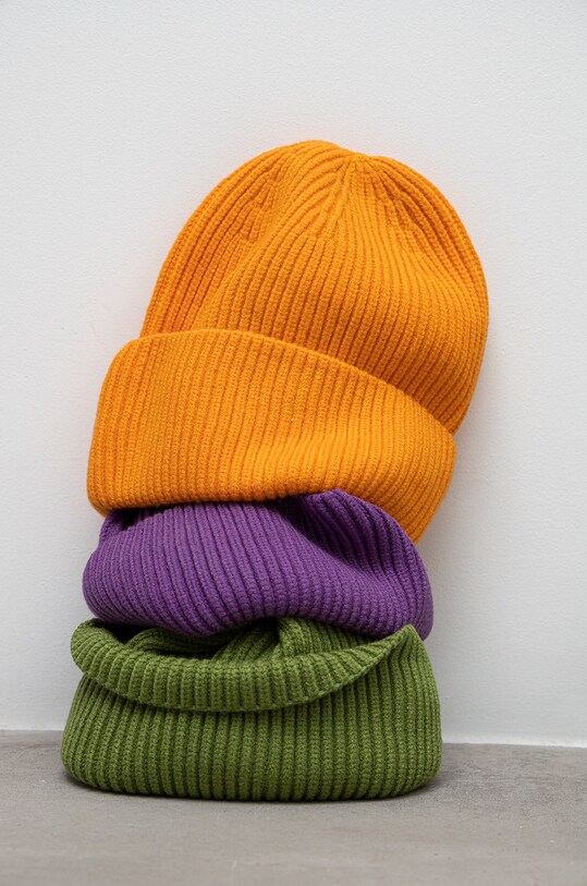 Czapka beanie z wiskozą pomarańczowa pozostałe pomarańczowy RW22.CAD502