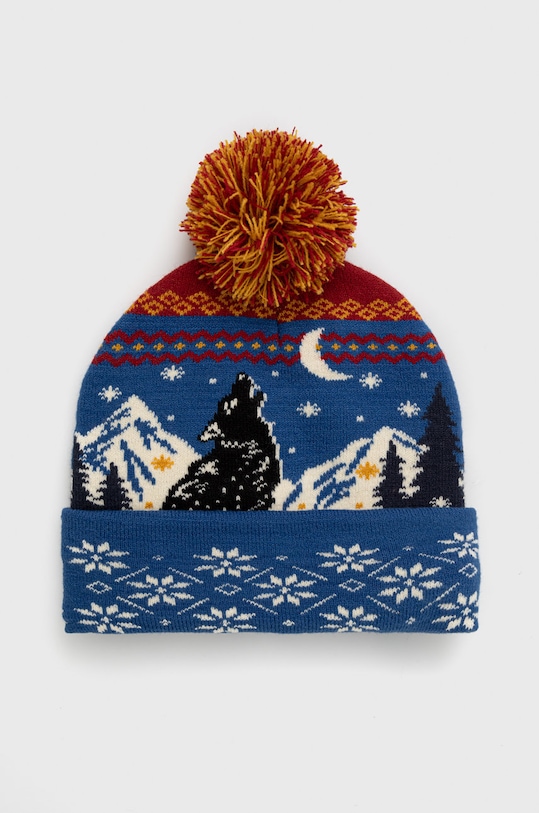 Čiapka pánska s brmbolcom stredne hrubá viacfarebná RW22.CAMA01