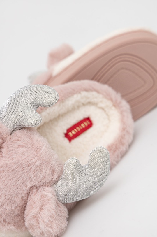 Kapcie damskie z imitacji futra kolor różowy różowy RW22.KAD805