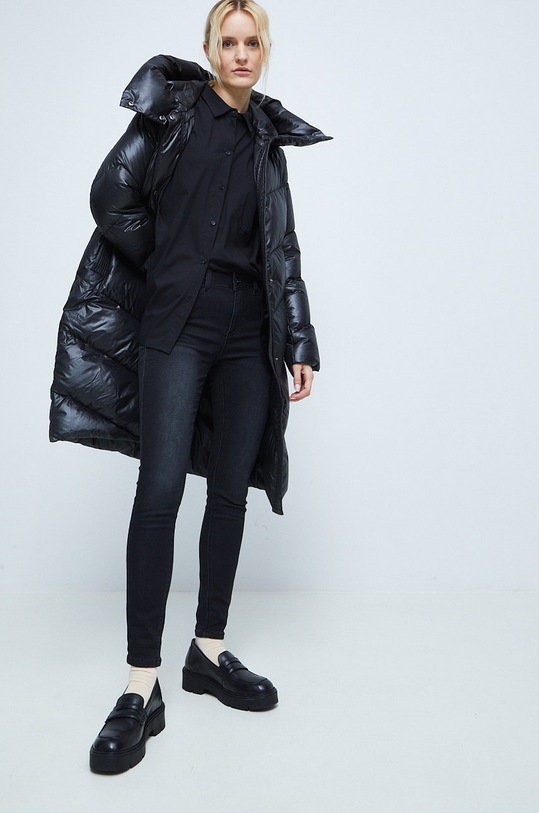 Oblečení Košile dámská oversize černá barva RW22.KDD700 černá