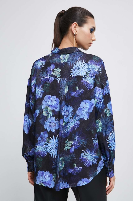 Odzież Koszula damska wzorzysta kolor niebieski RW22.KDDC00 niebieski