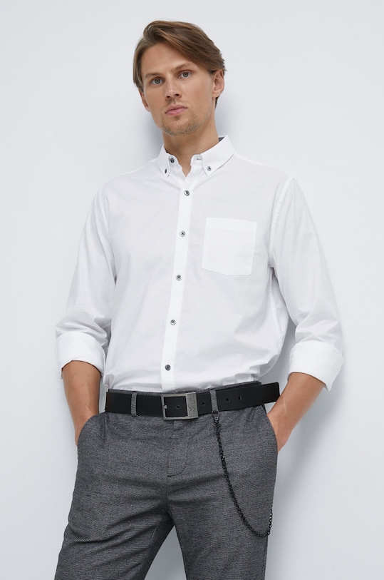 Medicine koszula bawełniana bawełna biały RW22.KDM050