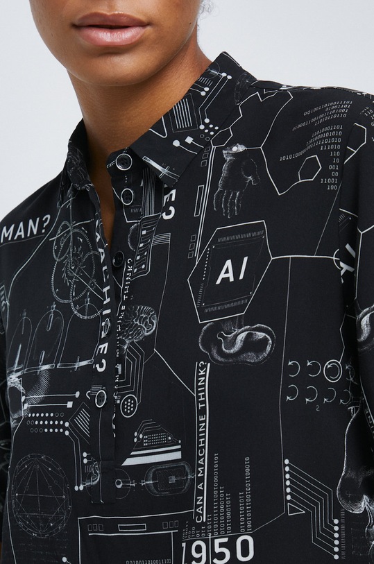 Košeľa dámska z kolekcie Science čierna RW22.KKD350 čierna RW22