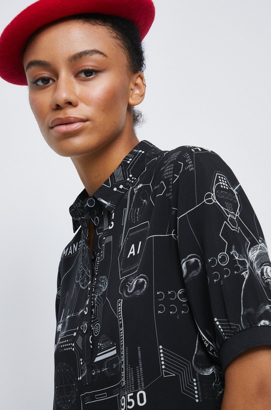 Košeľa dámska z kolekcie Science čierna RW22.KKD350 čierna