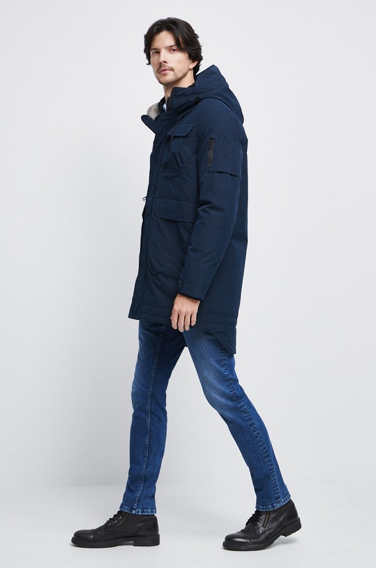 Bunda pánská zateplená tmavomodrá barva RW22.KUM704 námořnická modř RW22
