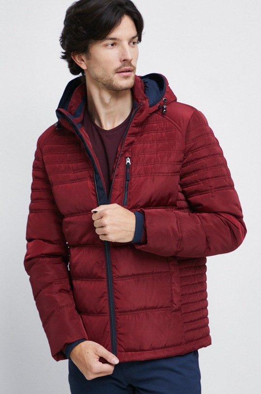 Kurtka męska ocieplana kolor bordowy bordowy RW22.KUM709
