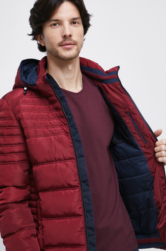 Kurtka męska ocieplana kolor bordowy RW22.KUM709