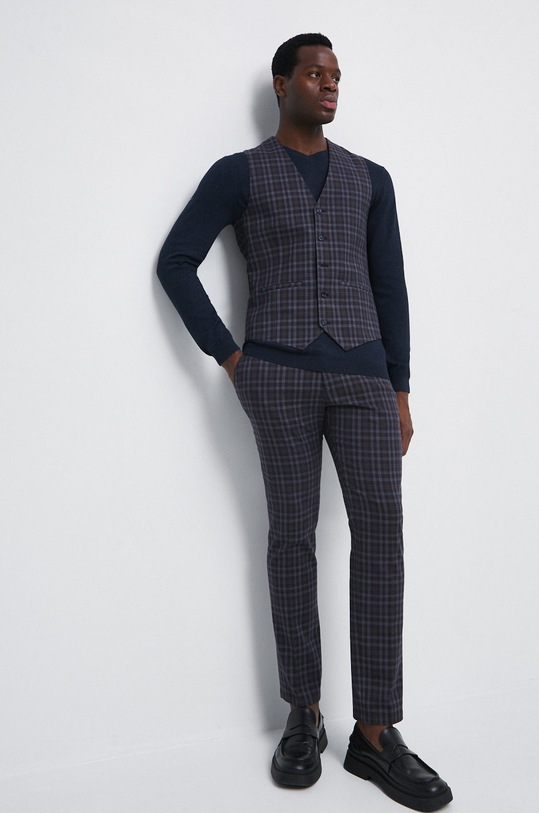 Kamizelka męska wzorzysta kolor niebieski RW22.KZM802 niebieski RW22