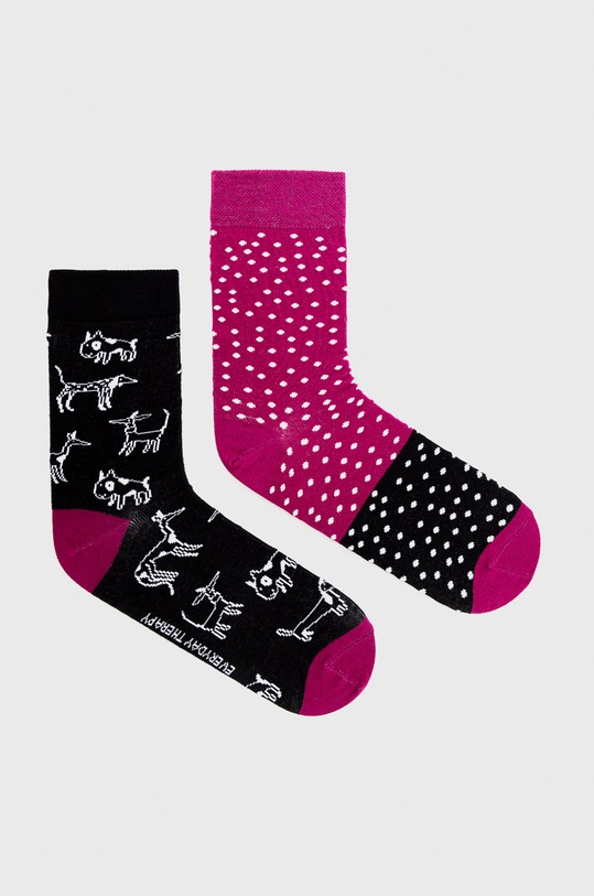 Skarpetki bawełniane damskie w zwierzęta (2-pack) multicolor skarpetki długie multicolor RW22.LGD307