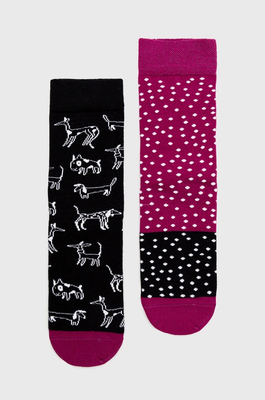 Skarpetki bawełniane damskie w zwierzęta (2-pack) multicolor RW22.LGD307 multicolor RW22