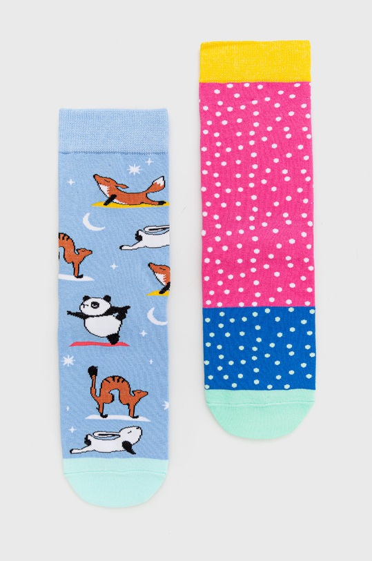 Skarpetki bawełniane damskie w zwierzątka (2-pack) multicolor skarpetki długie multicolor RW22.LGD312