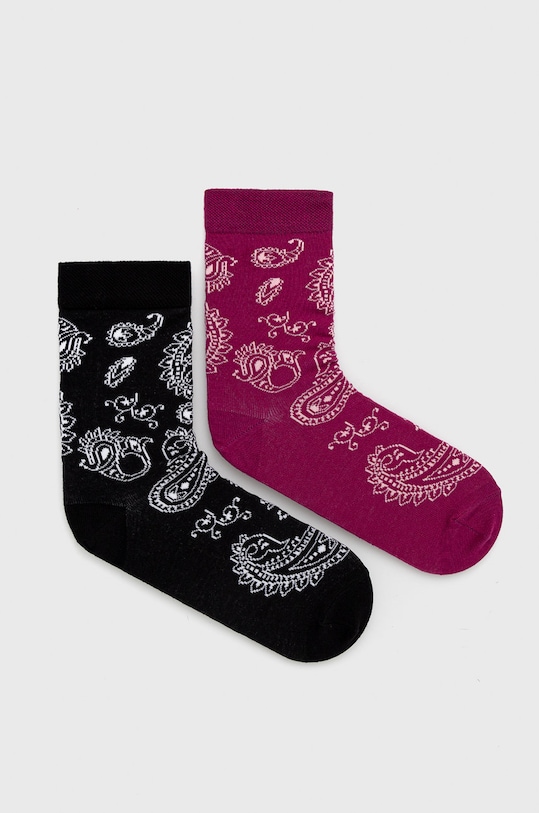 Ponožky dámske bavlnené so vzorom (2-pack) dlhé ponožky viacfarebná RW22.LGD507