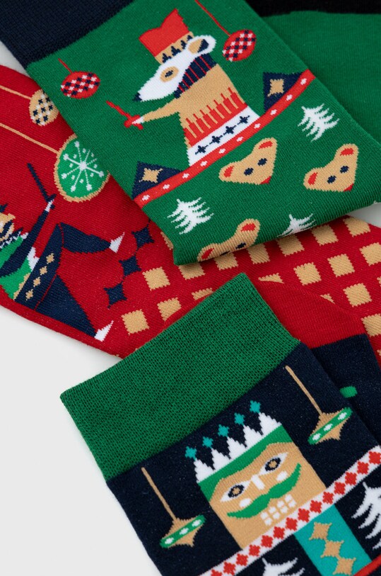 Odzież Skarpetki damskie bawełniane świąteczne (3-pack) kolor multicolor RW22.LGD705 multicolor