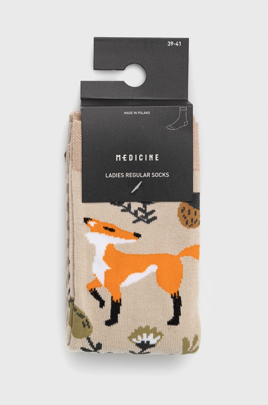 Odzież Skarpetki bawełniane damskie z lisem (2-pack) RW22.LGD805 multicolor