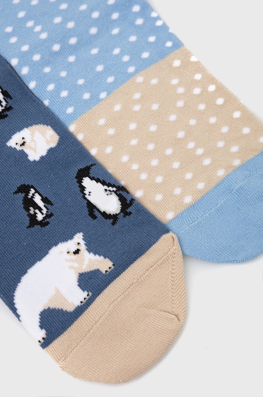 Skarpetki damskie bawełniane wzorzyste (2-pack) kolor multicolor RW22.LGDA00 multicolor RW22