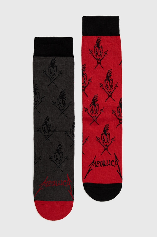 Skarpetki męskie bawełniane Metallica (2-pack) multicolor skarpetki długie multicolor RW22.LGM504