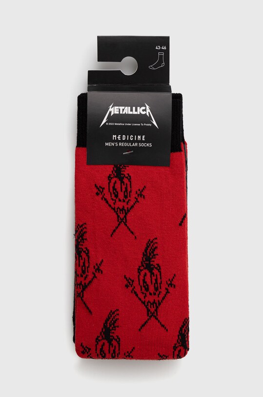 Odzież Skarpetki męskie bawełniane Metallica (2-pack) multicolor RW22.LGM504 multicolor