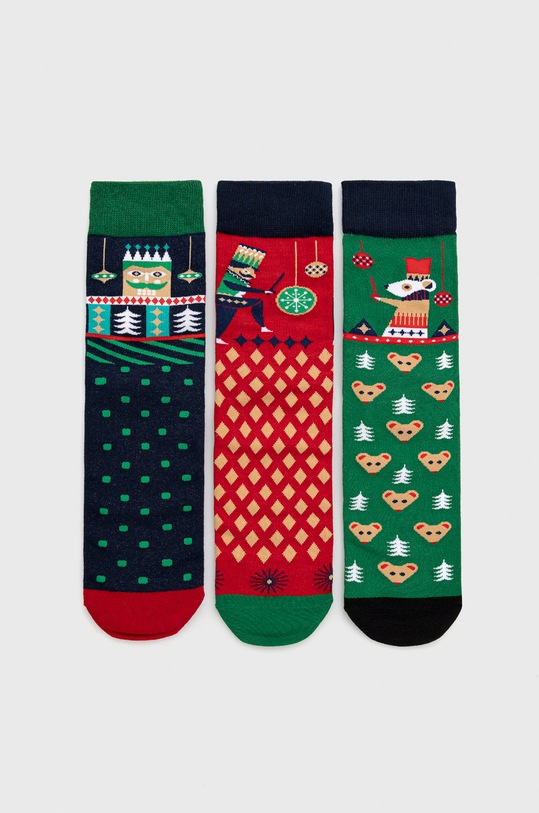 Skarpetki męskie bawełniane świąteczne (3-pack) kolor multicolor RW22.LGM700 multicolor RW22