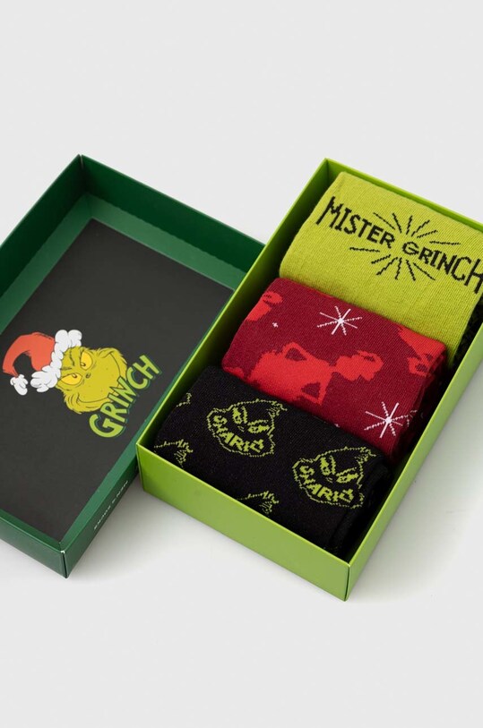 Odzież Skarpetki męskie bawełniane Grinch (3-pack) kolor multicolor RW22.LGM901 multicolor