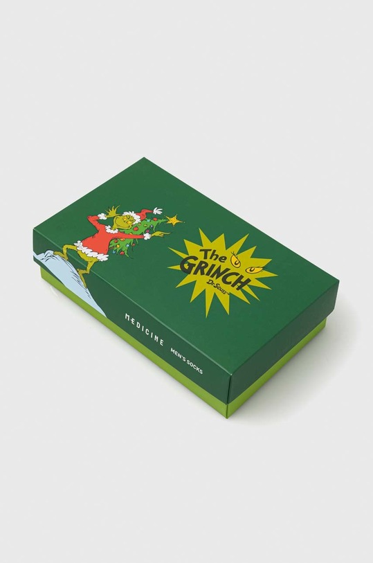 Skarpetki męskie bawełniane Grinch (3-pack) kolor multicolor multicolor RW22.LGM901