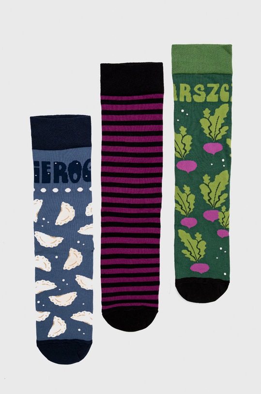 Skarpetki męskie bawełniane wzorzyste (3-pack) kolor multicolor skarpetki długie multicolor RW22.LGMA02