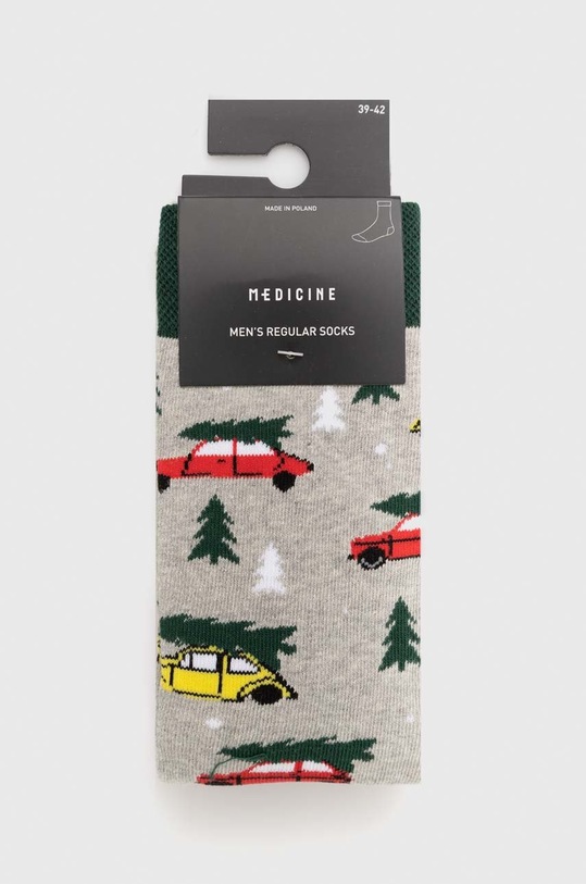 Odzież Skarpetki męskie bawełniane świąteczne (2-pack) kolor multicolor RW22.LGMA12 multicolor