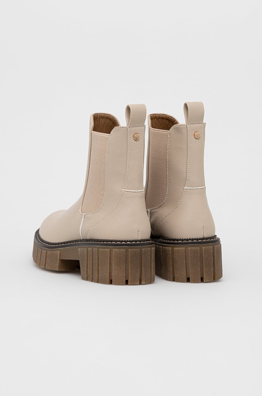 Obuwie Botki na platformie ze skóry ekologicznej beżowe RW22.OBD406 beżowy