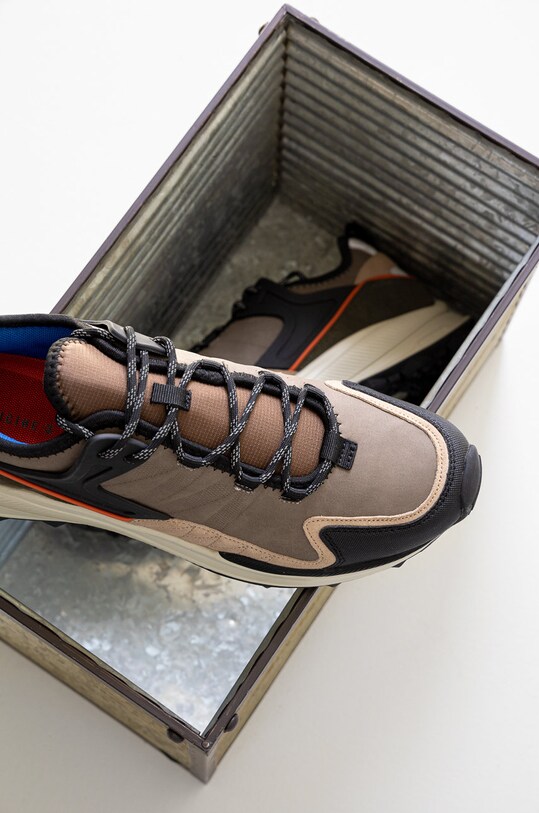 Sneakersy męskie skórzane na grubej podeszwie brązowe RW22.OBM201 brązowy RW22