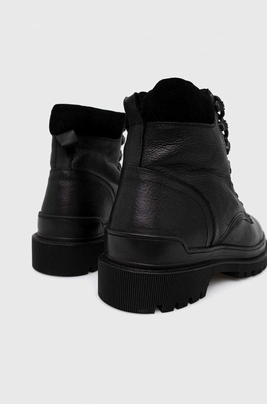 Obuwie Buty wysokie męskie skórzane kolor czarny RW22.OBM602 czarny