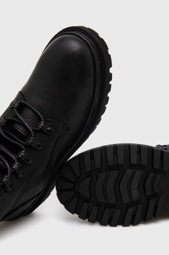 Buty wysokie męskie skórzane kolor czarny czarny RW22.OBM602