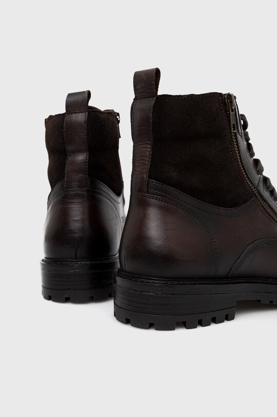 Buty wysokie męskie skórzane kolor brązowy brązowy RW22.OBM606
