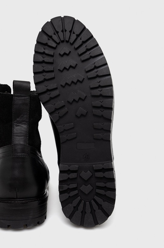 Buty wysokie męskie skórzane kolor czarny RW22.OBM606 czarny