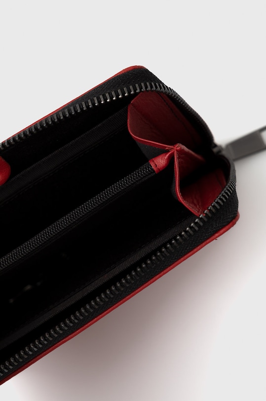 Akcesoria Portfel skórzany damski kolor czerwony RW22.PFD901 czerwony