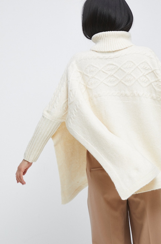 Odzież Poncho damskie kremowe RW22.SAD400 beżowy