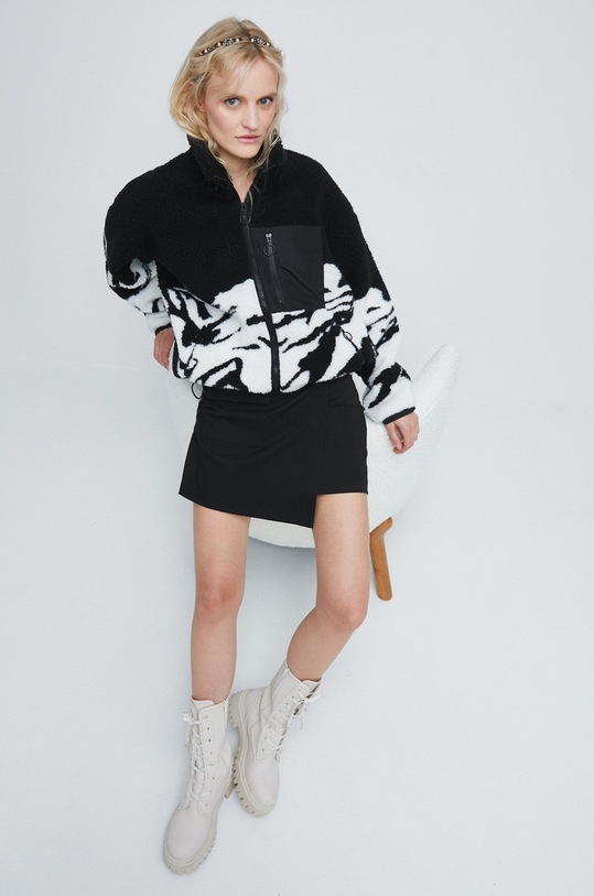 Spódnica damska gładka czarna RW22.SDD403 czarny