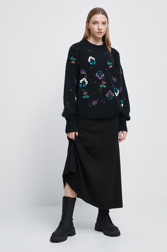 Spódnica damska gładka kolor czarny RW22.SDD804 czarny RW22