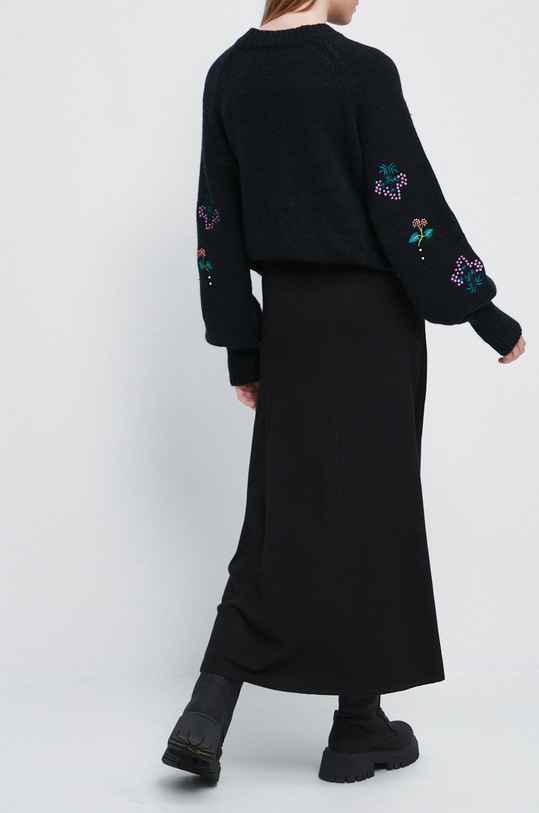 Odzież Spódnica damska gładka kolor czarny RW22.SDD804 czarny