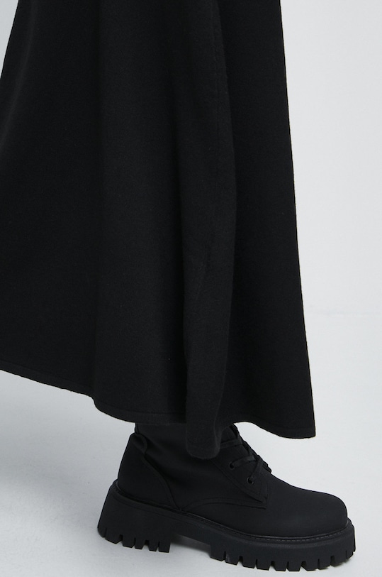 Spódnica damska gładka kolor czarny czarny RW22.SDD804