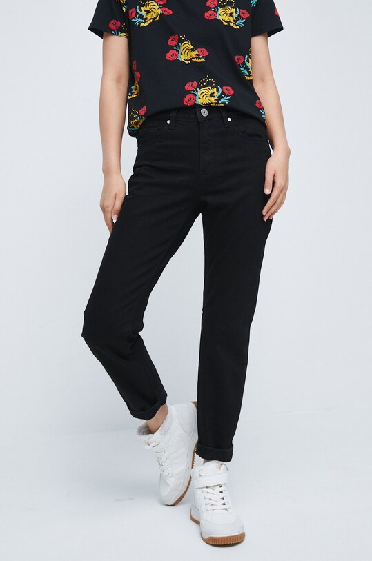 Odzież Jeansy damskie slim fit czarne RW22.SJD020 czarny