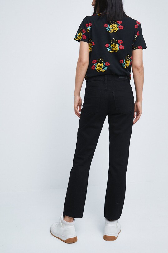 Jeansy damskie slim fit czarne czarny RW22.SJD020